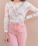 Floral Lace Mesh Bodysuit | 3 Colors-Bodysuits-Krush Kandy, Women's Online Fashion Boutique Located in Phoenix, Arizona (Scottsdale Area)