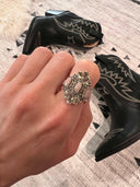 Free As The Wind Triple Stone Ring-Statement Rings-Rae Collective, Women's Online Fashion Boutique Located in Phoenix, Arizona (Scottsdale Area)