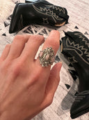 Free As The Wind Triple Stone Ring-Statement Rings-Rae Collective, Women's Online Fashion Boutique Located in Phoenix, Arizona (Scottsdale Area)
