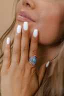 Teal Dreams Turquoise Ring-Statement Rings-Rae Collective, Women's Online Fashion Boutique Located in Phoenix, Arizona (Scottsdale Area)