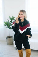 Chevron Sherpa Jacket | S-XL-Jackets-Rae Collective, Women's Online Fashion Boutique Located in Phoenix, Arizona (Scottsdale Area)
