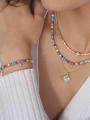 Multi Color Crystal Charm Beaded Bracelet-Bracelets-Krush Kandy, Women's Online Fashion Boutique Located in Phoenix, Arizona (Scottsdale Area)