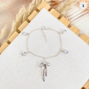 White CZ & Sterling Bow Bracelet-Bracelets-Rae Collective, Women's Online Fashion Boutique Located in Phoenix, Arizona (Scottsdale Area)