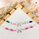 Multi Stone Bow Bracelet-Bracelets-Rae Collective, Women's Online Fashion Boutique Located in Phoenix, Arizona (Scottsdale Area)