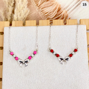 Opal & Crystal Bow Necklace-Necklaces-Rae Collective, Women's Online Fashion Boutique Located in Phoenix, Arizona (Scottsdale Area)