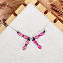 Aaliyah's Opal & Stone Bow Necklace-Necklaces-Rae Collective, Women's Online Fashion Boutique Located in Phoenix, Arizona (Scottsdale Area)