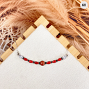 Red Opal, Sunstone & Crystal Bar Necklace-Necklaces-Rae Collective, Women's Online Fashion Boutique Located in Phoenix, Arizona (Scottsdale Area)