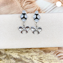 Crystal Cluster & Sterling Bow Earrings-Stud Earrings-Rae Collective, Women's Online Fashion Boutique Located in Phoenix, Arizona (Scottsdale Area)