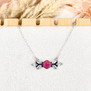 In The Spirit Crystal & Stone Sterling Silver Necklace-Chain Necklaces-Rae Collective, Women's Online Fashion Boutique Located in Phoenix, Arizona (Scottsdale Area)