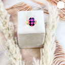 Krush Gold Hot Pink Sterling Silver Checkered Rings-Ring Sizers-Rae Collective, Women's Online Fashion Boutique Located in Phoenix, Arizona (Scottsdale Area)