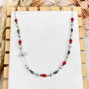 Holiday Bow & Stone Necklace-Chain Necklaces-Rae Collective, Women's Online Fashion Boutique Located in Phoenix, Arizona (Scottsdale Area)
