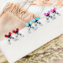 Multi Stone & Crystal Bow Sterling Earrings-Stud Earrings-Rae Collective, Women's Online Fashion Boutique Located in Phoenix, Arizona (Scottsdale Area)