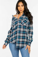 Cool As Ice Long Sleeve Plaid Top | S-2X, 3 Colors!-Long Sleeve Tops-Rae Collective, Women's Online Fashion Boutique Located in Phoenix, Arizona (Scottsdale Area)