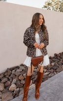 Leopard Bomber Outwear Jacket-Tops-Krush Kandy, Women's Online Fashion Boutique Located in Phoenix, Arizona (Scottsdale Area)