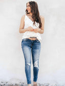 It's A Great Day Scalloped Tank | S-3X, 7 Colors-Tanks-Krush Kandy, Women's Online Fashion Boutique Located in Phoenix, Arizona (Scottsdale Area)