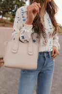 Marla Whipstitch Satchel Tote Bag-handbags-Krush Kandy, Women's Online Fashion Boutique Located in Phoenix, Arizona (Scottsdale Area)