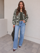 Camo Loose Jean Jacket