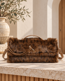 Leo Faux-Fur Crossbody Clutch