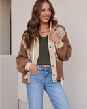 POL Floral Patchwork Thermal Jacket