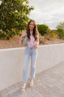 Delicate Floral Mesh Long Sleeve Top-Long Sleeve Tops-Krush Kandy, Women's Online Fashion Boutique Located in Phoenix, Arizona (Scottsdale Area)