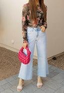 VERVET Sun-Kissed Crop High Rise Wide Leg Jeans-Denim-Rae Collective, Women's Online Fashion Boutique Located in Phoenix, Arizona (Scottsdale Area)