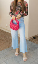 VERVET Sun-Kissed Crop High Rise Wide Leg Jeans-Denim-Krush Kandy, Women's Online Fashion Boutique Located in Phoenix, Arizona (Scottsdale Area)