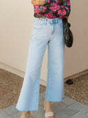 VERVET Sun-Kissed Crop High Rise Wide Leg Jeans-Denim-Krush Kandy, Women's Online Fashion Boutique Located in Phoenix, Arizona (Scottsdale Area)