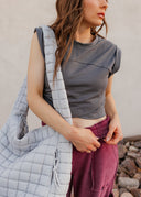Leda Quilted Nylon Puffer Hobo Crossbody Bag-handbags-Krush Kandy, Women's Online Fashion Boutique Located in Phoenix, Arizona (Scottsdale Area)