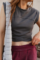 Flex Mode Cropped Active Top-2 Piece Outfit Sets-Krush Kandy, Women's Online Fashion Boutique Located in Phoenix, Arizona (Scottsdale Area)