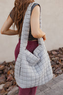 Leda Quilted Nylon Puffer Hobo Crossbody Bag-handbags-Krush Kandy, Women's Online Fashion Boutique Located in Phoenix, Arizona (Scottsdale Area)