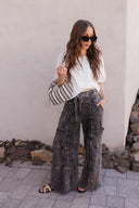 Seaside Breeze Mineral Wash Wide Leg Cropped Pants-Bottoms-Krush Kandy, Women's Online Fashion Boutique Located in Phoenix, Arizona (Scottsdale Area)