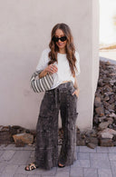 Seaside Breeze Mineral Wash Wide Leg Cropped Pants-Bottoms-Krush Kandy, Women's Online Fashion Boutique Located in Phoenix, Arizona (Scottsdale Area)
