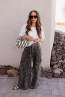 Seaside Breeze Mineral Wash Wide Leg Cropped Pants-Bottoms-Krush Kandy, Women's Online Fashion Boutique Located in Phoenix, Arizona (Scottsdale Area)
