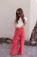 Seaside Breeze Mineral Wash Wide Leg Cropped Pants-Bottoms-Krush Kandy, Women's Online Fashion Boutique Located in Phoenix, Arizona (Scottsdale Area)