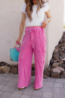 Seaside Breeze Mineral Wash Wide Leg Cropped Pants-Bottoms-Krush Kandy, Women's Online Fashion Boutique Located in Phoenix, Arizona (Scottsdale Area)