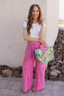 Seaside Breeze Mineral Wash Wide Leg Cropped Pants-Bottoms-Krush Kandy, Women's Online Fashion Boutique Located in Phoenix, Arizona (Scottsdale Area)