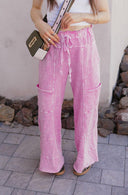 Seaside Breeze Mineral Wash Wide Leg Cropped Pants-Bottoms-Krush Kandy, Women's Online Fashion Boutique Located in Phoenix, Arizona (Scottsdale Area)