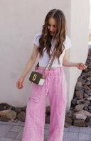 Seaside Breeze Mineral Wash Wide Leg Cropped Pants-Bottoms-Krush Kandy, Women's Online Fashion Boutique Located in Phoenix, Arizona (Scottsdale Area)