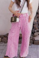 Seaside Breeze Mineral Wash Wide Leg Cropped Pants-Bottoms-Rae Collective, Women's Online Fashion Boutique Located in Phoenix, Arizona (Scottsdale Area)