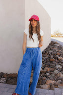 Seaside Breeze Mineral Wash Wide Leg Cropped Pants-Bottoms-Rae Collective, Women's Online Fashion Boutique Located in Phoenix, Arizona (Scottsdale Area)