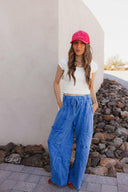 Seaside Breeze Mineral Wash Wide Leg Cropped Pants-Bottoms-Rae Collective, Women's Online Fashion Boutique Located in Phoenix, Arizona (Scottsdale Area)