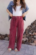 Seaside Breeze Mineral Wash Wide Leg Cropped Pants-Bottoms-Rae Collective, Women's Online Fashion Boutique Located in Phoenix, Arizona (Scottsdale Area)