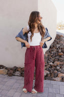 Seaside Breeze Mineral Wash Wide Leg Cropped Pants-Bottoms-Rae Collective, Women's Online Fashion Boutique Located in Phoenix, Arizona (Scottsdale Area)