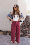 Seaside Breeze Mineral Wash Wide Leg Cropped Pants-Bottoms-Rae Collective, Women's Online Fashion Boutique Located in Phoenix, Arizona (Scottsdale Area)