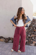 Seaside Breeze Mineral Wash Wide Leg Cropped Pants-Bottoms-Rae Collective, Women's Online Fashion Boutique Located in Phoenix, Arizona (Scottsdale Area)