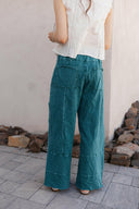 Seaside Breeze Mineral Wash Wide Leg Cropped Pants-Bottoms-Rae Collective, Women's Online Fashion Boutique Located in Phoenix, Arizona (Scottsdale Area)