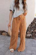 Seaside Breeze Mineral Wash Wide Leg Cropped Pants-Bottoms-Rae Collective, Women's Online Fashion Boutique Located in Phoenix, Arizona (Scottsdale Area)
