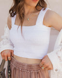 Shirred Square Neck Crop Top-Tanks-Rae Collective, Women's Online Fashion Boutique Located in Phoenix, Arizona (Scottsdale Area)