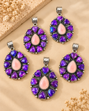 Violet Bloom Teardrop Pendant