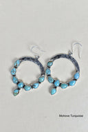 Hammered Hoop & Gemmed Loop Earring-Hoop Earrings-Rae Collective, Women's Online Fashion Boutique Located in Phoenix, Arizona (Scottsdale Area)